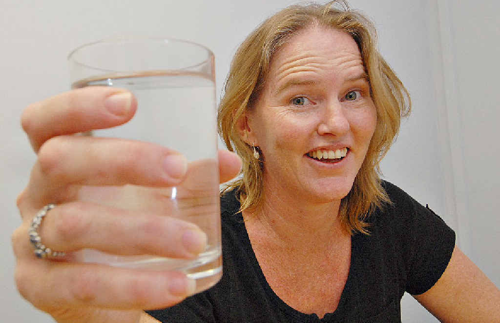 Mackay Alcohol, Tobacco and other Drugs (ATODS) prevention co-ordinator Christine Low uses water to toast the Hello Sunday Morning program, which encourages people to give up alcohol for three months. Mackay Alcohol, Tobacco and other Drugs (ATODS) prevention co-ordinator Christine Low uses water to toast the Hello Sunday Morning program, which encourages people to give up alcohol for three months.