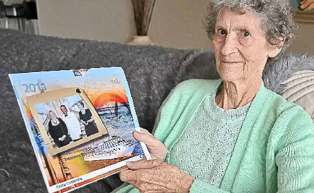 Margaret Hughes (right) recently holidayed on the cruise ship that sank off the coast of Italy. She even had her photo taken with the ship’s captain. Margaret Hughes (right) recently holidayed on the cruise ship that sank off the coast of Italy. She even had her photo taken with the ship’s captain.