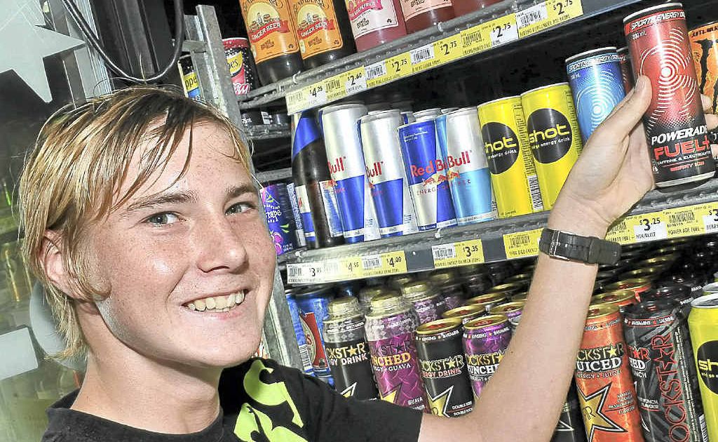 Jackson Burgess, 15, downs three energy drinks per day. Jackson Burgess, 15, downs three energy drinks per day.