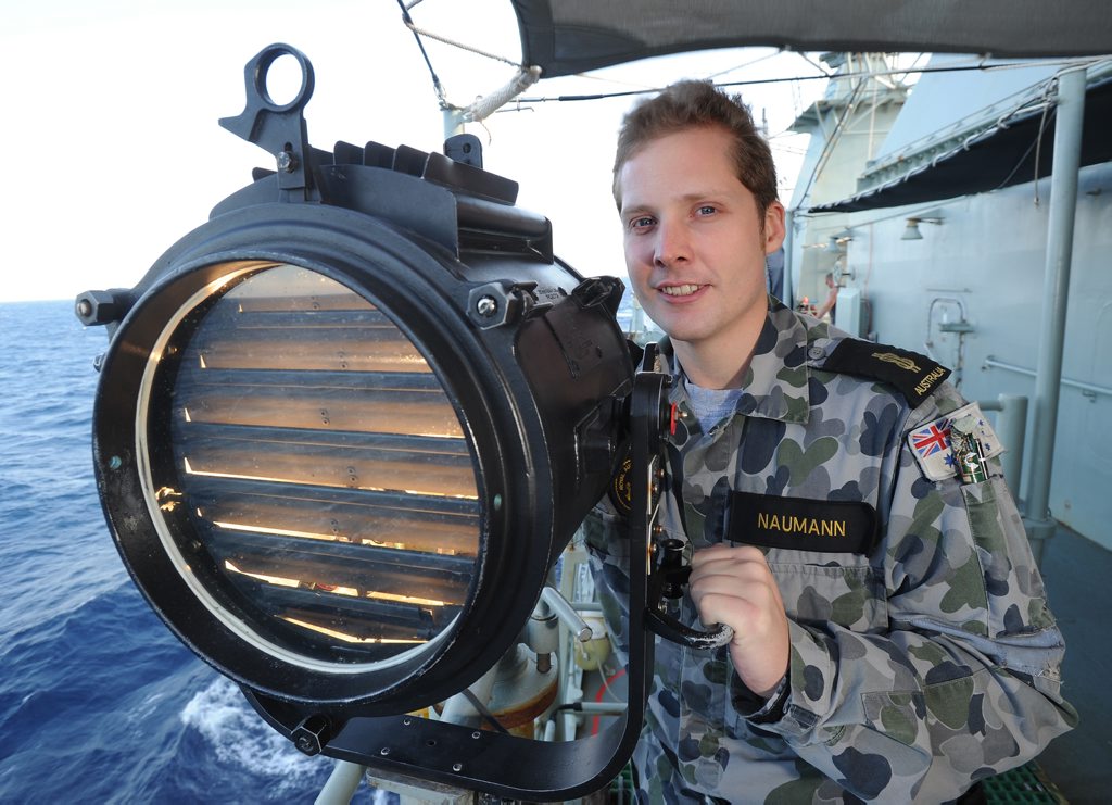 Toowoomba sailor Tim Naumann is enjoying his time in the Royal Australian Navy. Toowoomba sailor Tim Naumann is enjoying his time in the Royal Australian Navy.