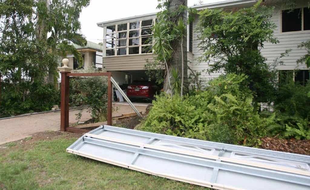 A damaged garage door has been removed from Robert Schwarten’s home after a car was allegedly rammed into it on Tuesday. A damaged garage door has been removed from Robert Schwarten’s home after a car was allegedly rammed into it on Tuesday.