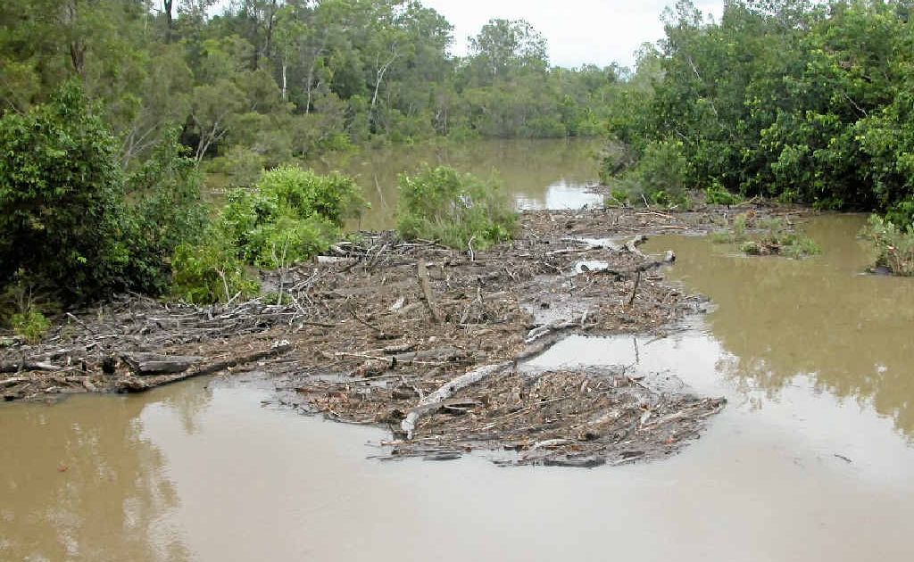 Baffle Creek in flood in the southern reaches of the Gladstone region. Baffle Creek in flood in the southern reaches of the Gladstone region.