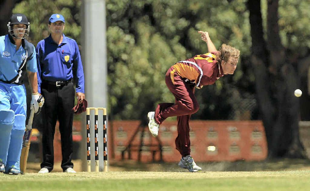 Mark Steketee in action for Queensland in underage cricket. Mark Steketee in action for Queensland in underage cricket.