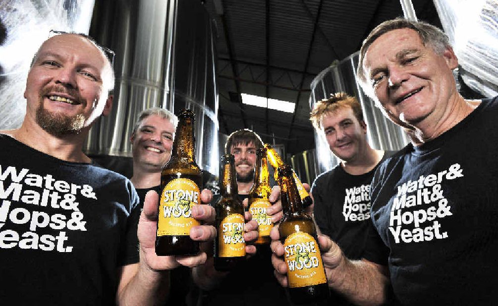 Scott Hargrave (left), Simon Bardill, Luke Rutland, Brad Rogers and Tom Moonie celebrate with a drop of Stone and Wood Brewery’s Pacific Ale, which topped the list in the Taphouse Brewery Hottest 100 beers. Scott Hargrave (left), Simon Bardill, Luke Rutland, Brad Rogers and Tom Moonie celebrate with a drop of Stone and Wood Brewery’s Pacific Ale, which topped the list in the Taphouse Brewery Hottest 100 beers.