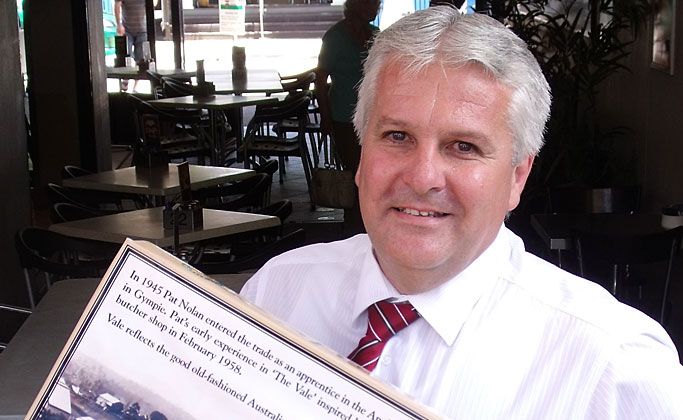 Terry Nolan with a box of Vale. Terry Nolan with a box of Vale.