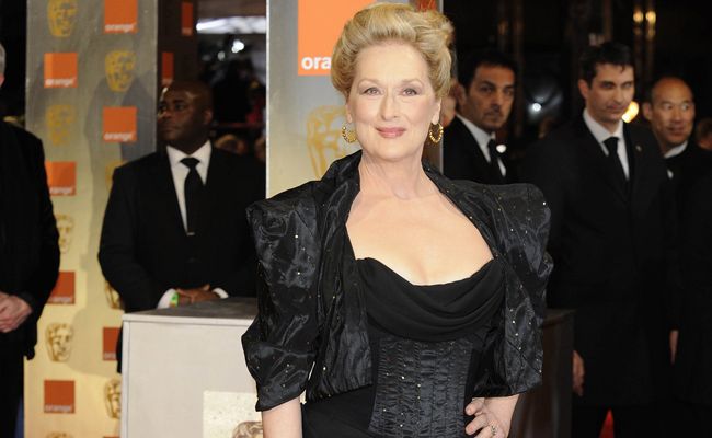Meryl Streep on the red carpet at the 2012 BAFTA awards. Meryl Streep on the red carpet at the 2012 BAFTA awards.