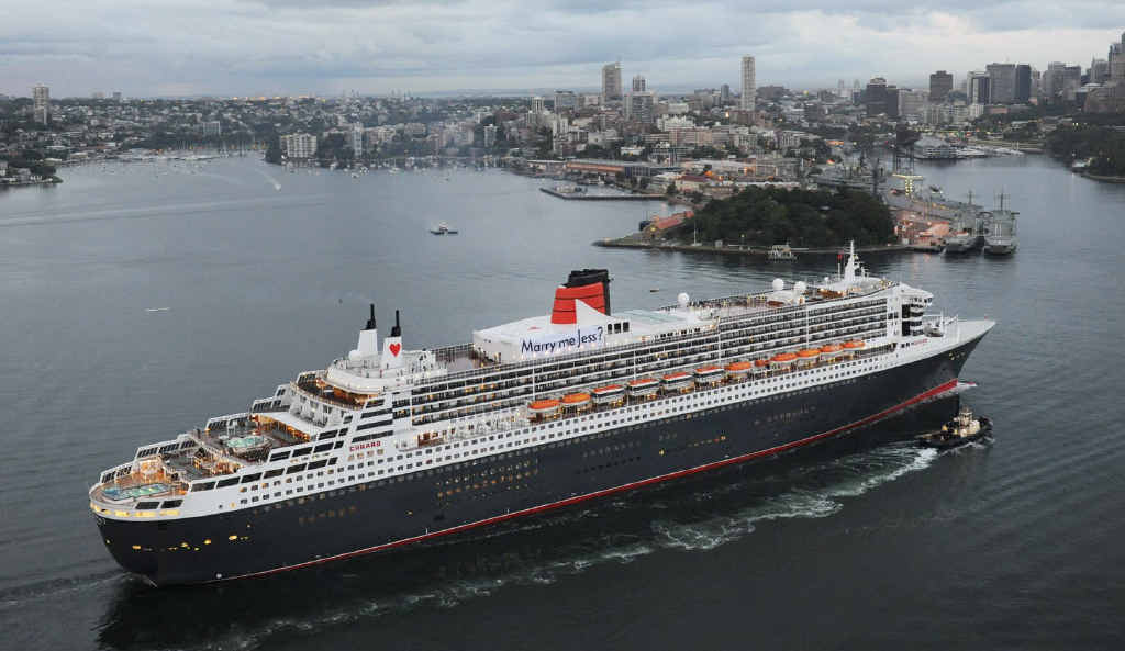 The superliner Queen Mary 2 arrives in Sydney Harbour. The 151,000-tonne liner will pass the Coast on its way to Brisbane. The superliner Queen Mary 2 arrives in Sydney Harbour. The 151,000-tonne liner will pass the Coast on its way to Brisbane.