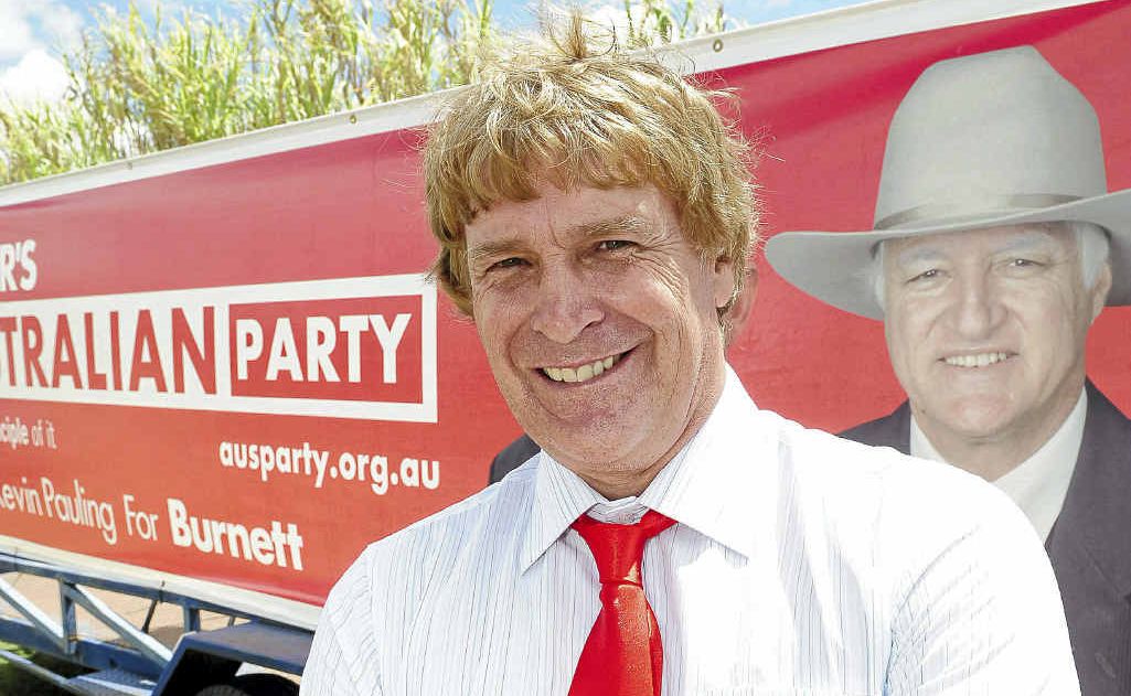 Katter’s Australian Party candidate for Bundaberg, Doug Anderson, spreads the word about his party’s policies at the Shalom Markets. Katter’s Australian Party candidate for Bundaberg, Doug Anderson, spreads the word about his party’s policies at the Shalom Markets.