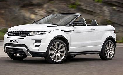 How the convertible Range Rover Evoque might look. How the convertible Range Rover Evoque might look.
