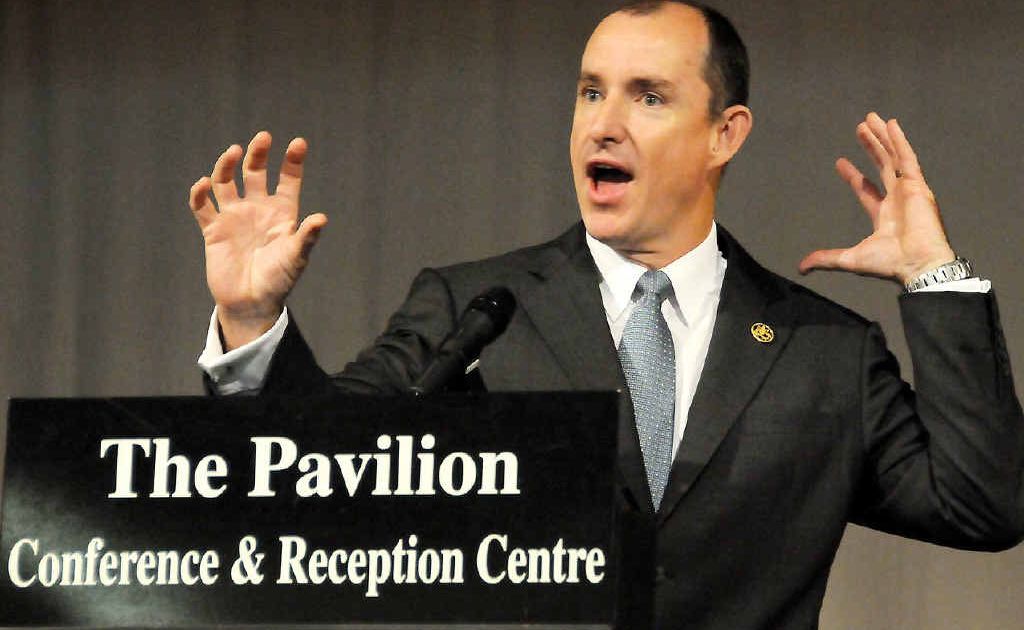 Guest speaker Shadow Minister for Defence, Technology, Science and Personnel, Stuart Robert had the crowd spellbound when he spoke at yesterday’s Gympie Mayoral Prayer Breakfast. Guest speaker Shadow Minister for Defence, Technology, Science and Personnel, Stuart Robert had the crowd spellbound when he spoke at yesterday’s Gympie Mayoral Prayer Breakfast.