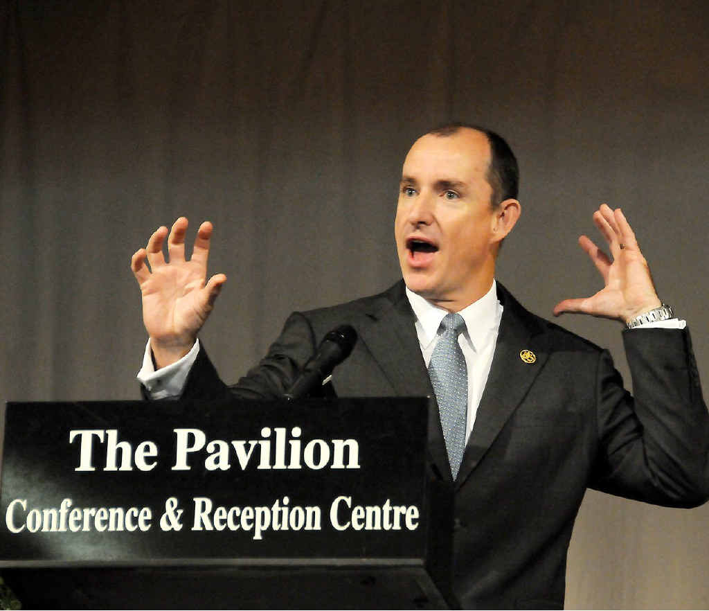 Guest speaker Shadow Minister for Defence, Technology, Science and Personnel, Stuart Robert had the crowd spellbound when he spoke at yesterday’s Gympie Mayoral Prayer Breakfast. Guest speaker Shadow Minister for Defence, Technology, Science and Personnel, Stuart Robert had the crowd spellbound when he spoke at yesterday’s Gympie Mayoral Prayer Breakfast.