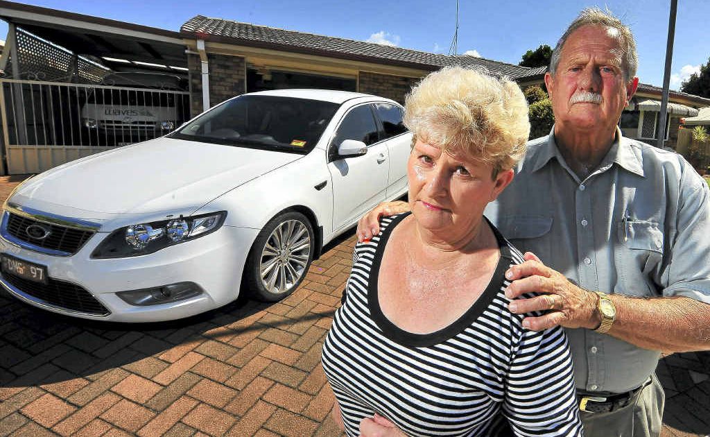RAW DEAL: Maureen and Darrell Stevens are angry that their new car has a lot of rust and faults. RAW DEAL: Maureen and Darrell Stevens are angry that their new car has a lot of rust and faults.