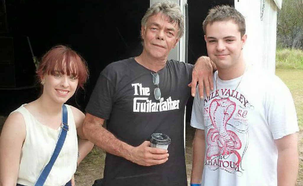 Kirsten and Logan Brewster are all smiles after their impromptu gig with the master of guitar Phil Emmanuel in Agnes Water. Kirsten and Logan Brewster are all smiles after their impromptu gig with the master of guitar Phil Emmanuel in Agnes Water.