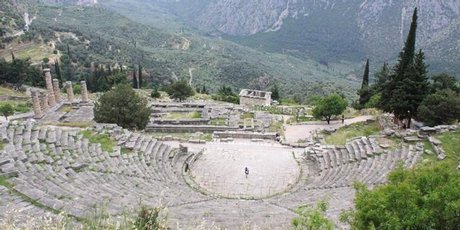 The Pythian Games theatre at Delphi, Greece.
The Pythian Games theatre at Delphi, Greece.