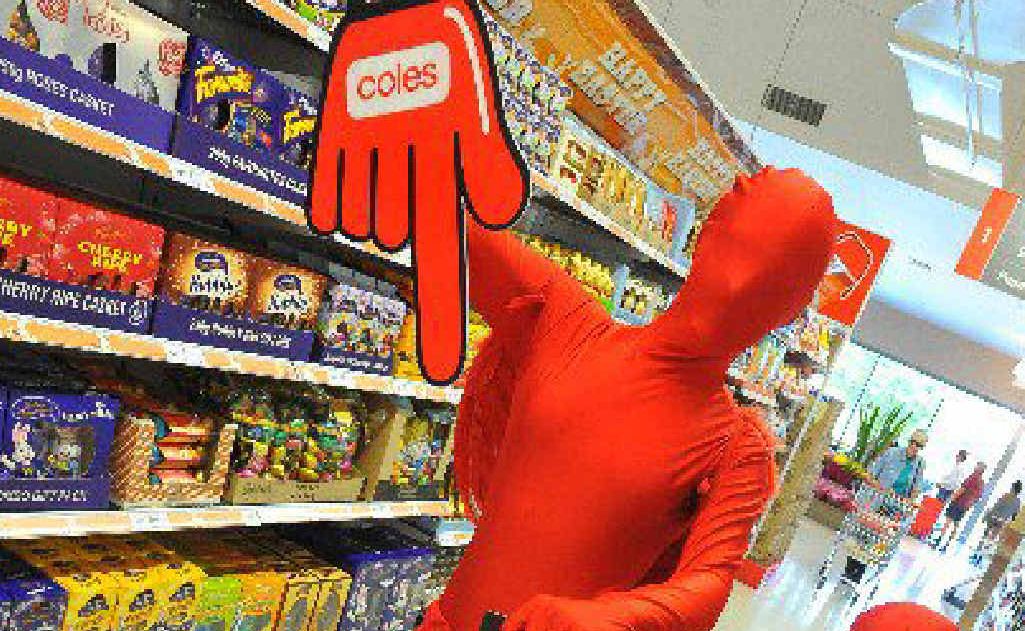 Jamie and Jake Canute are happy shoppers at Coles. Rob Wright Jamie and Jake Canute are happy shoppers at Coles. Rob Wright