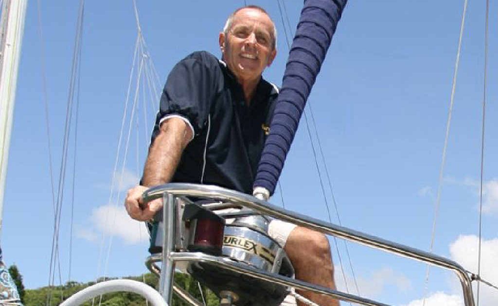 Terry Smith on board his yacht at Rosslyn Bay. Terry Smith on board his yacht at Rosslyn Bay.