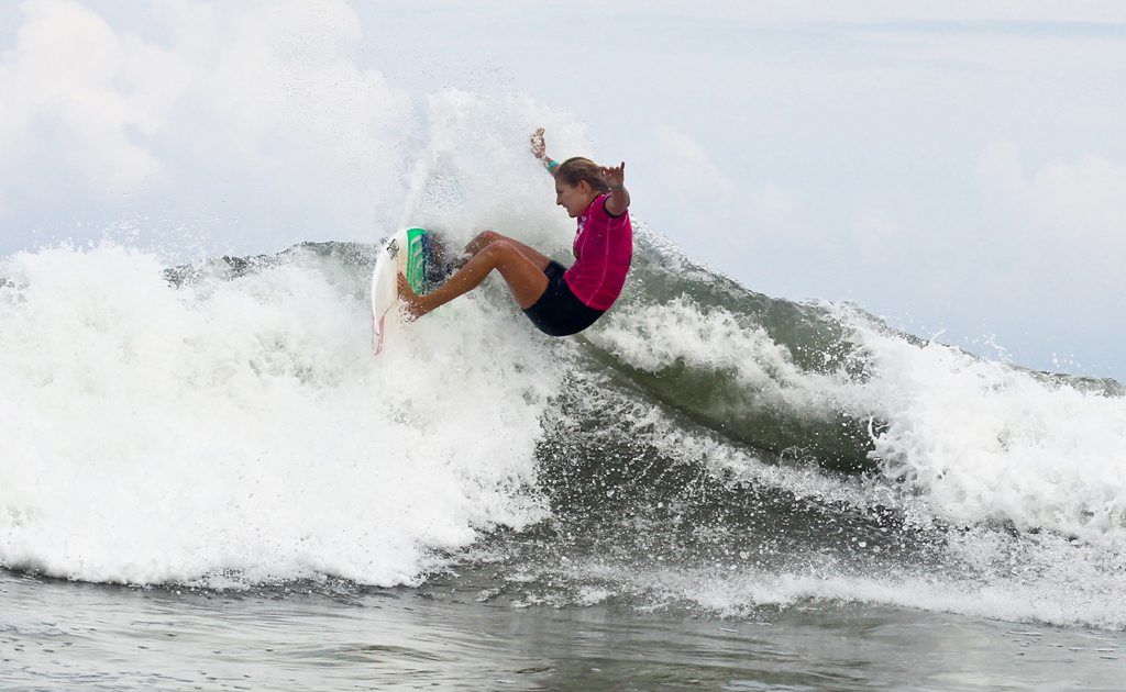 Stephanie Gilmore has won the Roxy Pro women's final. Stephanie Gilmore has won the Roxy Pro women's final.