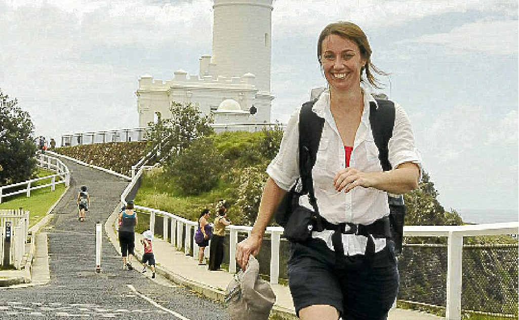 Kyogle girl Rachel Klyve is walking from Byron Bay light house to Sydney to raise money for research into Chronic Fatigue Syndrome. Doug Eaton Kyogle girl Rachel Klyve is walking from Byron Bay light house to Sydney to raise money for research into Chronic Fatigue Syndrome. Doug Eaton