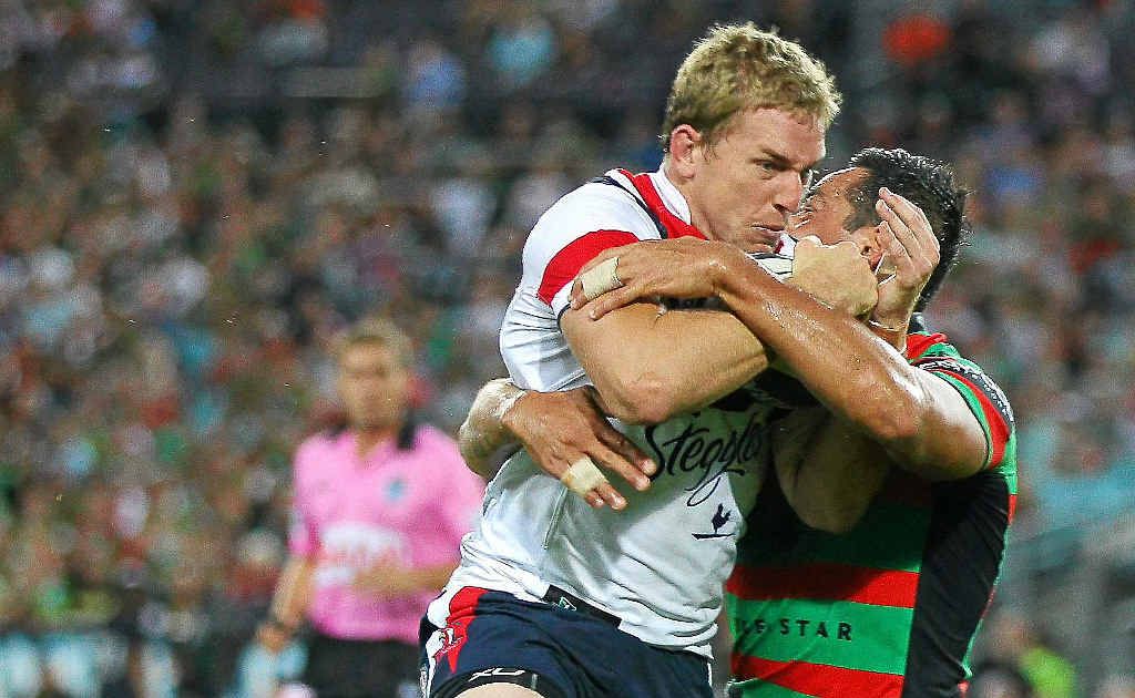 Mitchell Aubusson, of the Roosters, in action during the round one NRL match against South Sydney at ANZ Stadium on Monday night. He was handed the captaincy after Braith Anasta was injured. Mitchell Aubusson, of the Roosters, in action during the round one NRL match against South Sydney at ANZ Stadium on Monday night. He was handed the captaincy after Braith Anasta was injured.