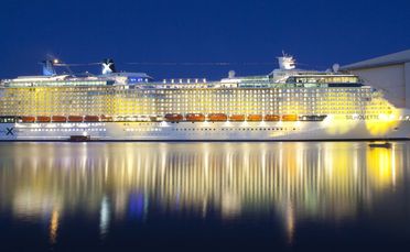 Celebrity Cruises' new ship, Celebrity Silhouette, was launched in Hamburg last year.
Celebrity Cruises' new ship, Celebrity Silhouette, was launched in Hamburg last year.