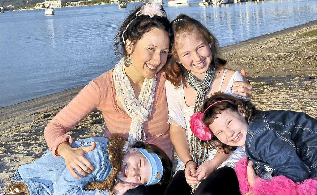 Rachael Golinski with her daughters Starlia, Willow and Sage. Rachael Golinski with her daughters Starlia, Willow and Sage.