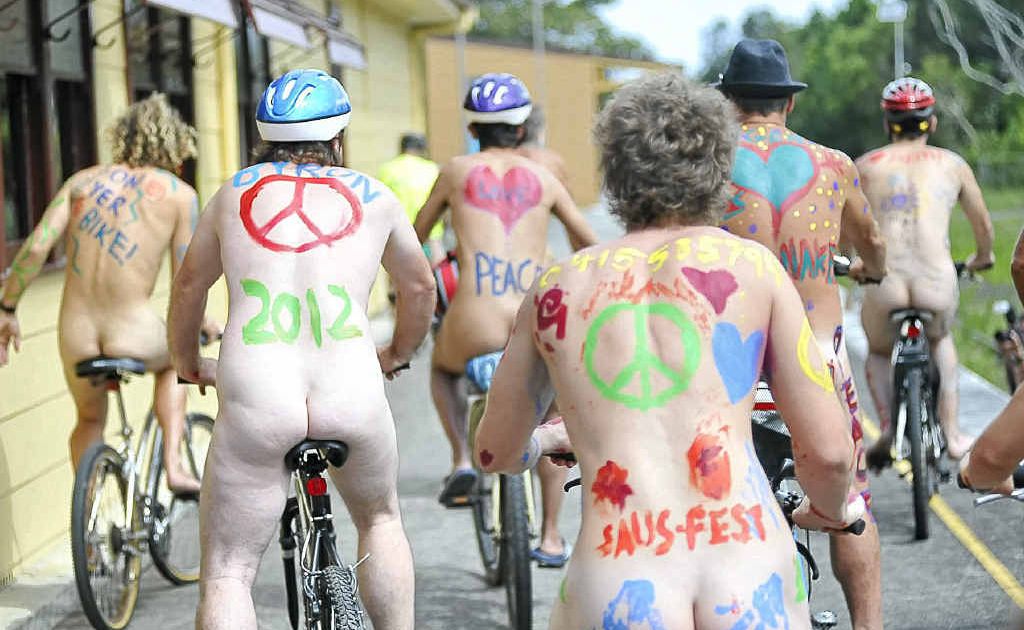 There was a larger than expected turnout at Byron Bay Nude Bike Ride in Byron Bay. There was a larger than expected turnout at Byron Bay Nude Bike Ride in Byron Bay.