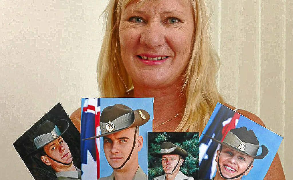 Alison Bonner with photos of her children (L-R) Sgt Shane McPhee, Saper Darren McPhee, Private Nick McPhee and Private Lauren McPhee. Alison Bonner with photos of her children (L-R) Sgt Shane McPhee, Saper Darren McPhee, Private Nick McPhee and Private Lauren McPhee.