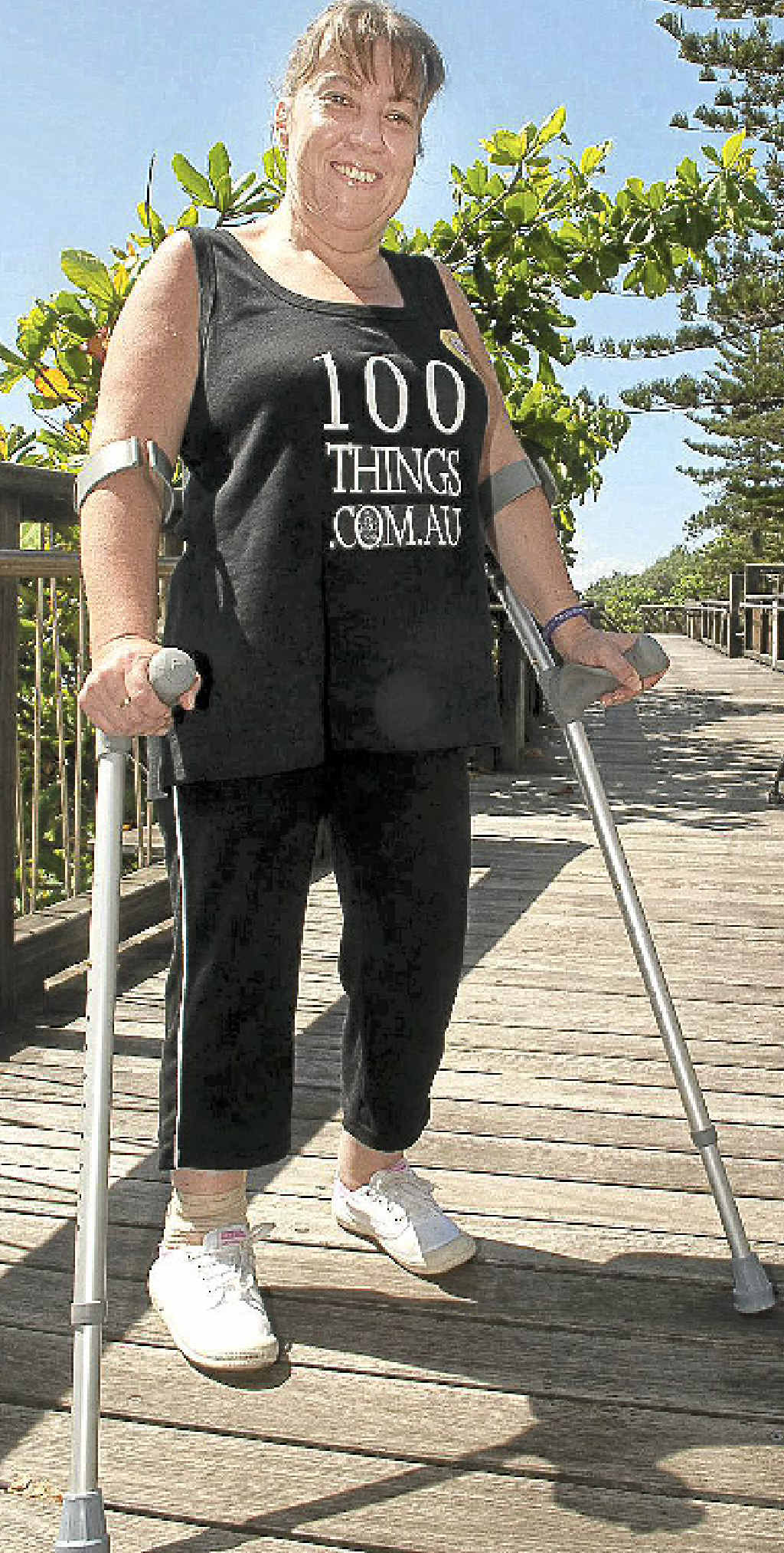 Being in a wheelchair is not stopping Tania Sherley, 42, working through her bucket list. Being in a wheelchair is not stopping Tania Sherley, 42, working through her bucket list.