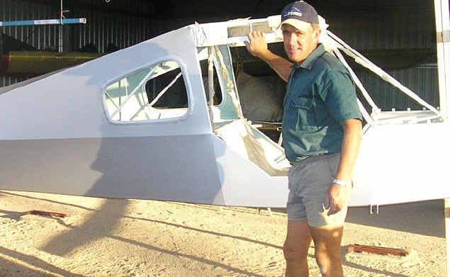 Clifton man Ray Baines at the start of his six-year project to build a plane from scratch. Clifton man Ray Baines at the start of his six-year project to build a plane from scratch.
