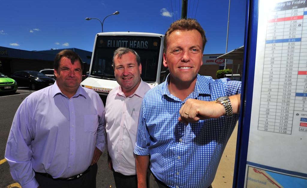 Shadow Minister for transport Scott Emerson met with Candidate for Burnett Stephen Bennett and Member for Bundaberg Jack Dempsey to discuss public transport issues. Shadow Minister for transport Scott Emerson met with Candidate for Burnett Stephen Bennett and Member for Bundaberg Jack Dempsey to discuss public transport issues.