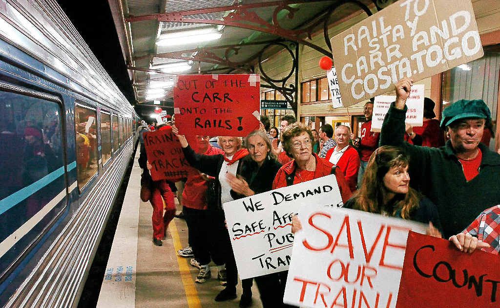 The last train to arrive and leave at Lismore Railway Station in 2004. MPs say plans for a new regional service will be done within a year. The last train to arrive and leave at Lismore Railway Station in 2004. MPs say plans for a new regional service will be done within a year.