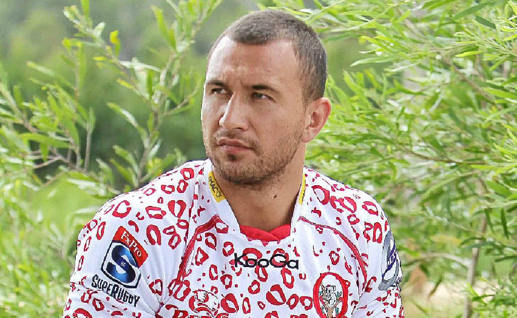 Quade Cooper gets some downtime at yesterday’s Reds for Africa charity campaign at Australia Zoo. Quade Cooper gets some downtime at yesterday’s Reds for Africa charity campaign at Australia Zoo.