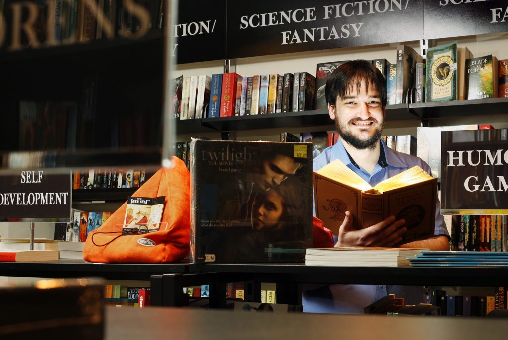 David Stuhmcke, owner of A Lot of Books in Ipswich Mall, with some of the top books people have bought this year. David Stuhmcke, owner of A Lot of Books in Ipswich Mall, with some of the top books people have bought this year.