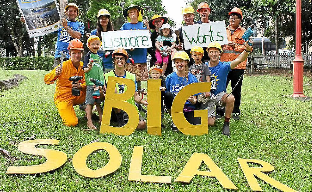 The Lismore Climate Action Group launching their campaign for Big Solar on Monday. The Lismore Climate Action Group launching their campaign for Big Solar on Monday.