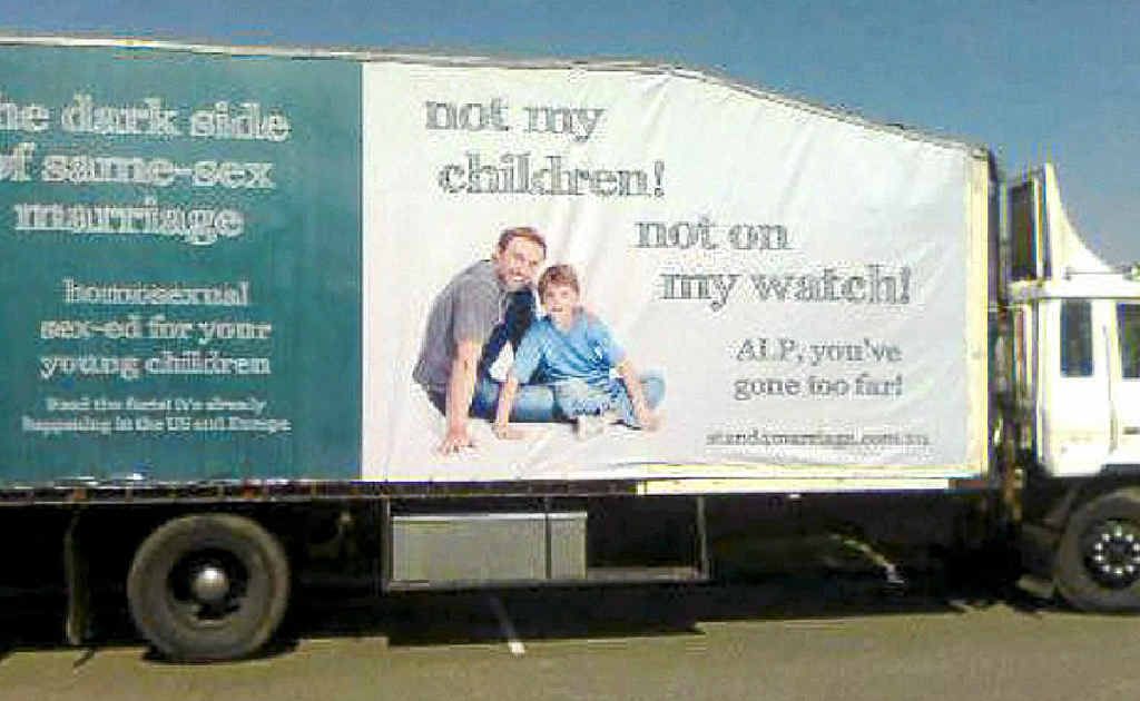 The poster truck on its way to Casino and Lismore before heading to Brisbane for an election prayer rally. The poster truck on its way to Casino and Lismore before heading to Brisbane for an election prayer rally.