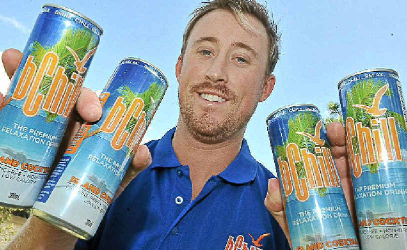 Nick Fitzpatrick with his drink bChill, which has the opposite effect of energy drinks. Nick Fitzpatrick with his drink bChill, which has the opposite effect of energy drinks.