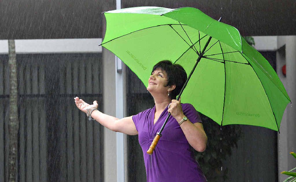 Pauline Townsend won’t let a drop of rain stop her. Pauline Townsend won’t let a drop of rain stop her.