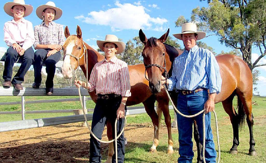 Keely, Jordan, Sally and Paul McGrath will compete at next month’s Polocrosse Nationals at Warwick. Keely, Jordan, Sally and Paul McGrath will compete at next month’s Polocrosse Nationals at Warwick.