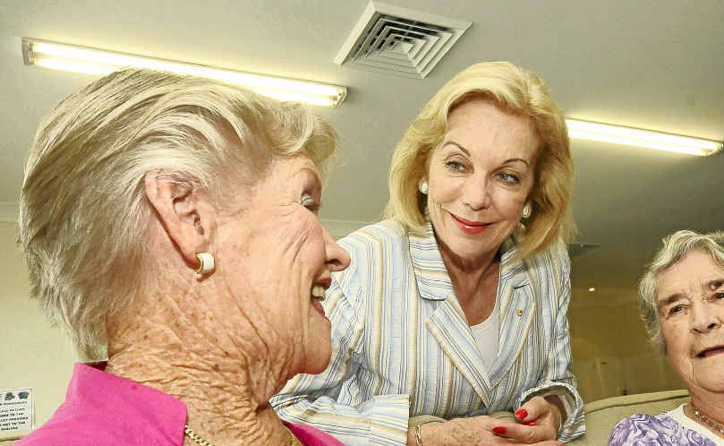 INFLUENTIAL WOMAN: Ita Buttrose (centre) at Crowley in Ballina on Tuesday with residents Gloria Donaldson (left) and Joan Leach for a Seniors Week event. INFLUENTIAL WOMAN: Ita Buttrose (centre) at Crowley in Ballina on Tuesday with residents Gloria Donaldson (left) and Joan Leach for a Seniors Week event.