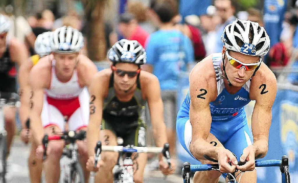 It is no surprise to see Brad Kahlefeldt out in front in a Mooloolaba Triathlon. It is no surprise to see Brad Kahlefeldt out in front in a Mooloolaba Triathlon.