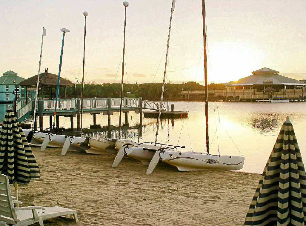 PLENTY TO DO: Sailboats on the lagoon. PLENTY TO DO: Sailboats on the lagoon.