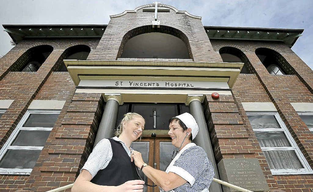 Celebrating the 91st anniversary of St Vincents Hospital in Lismore are mother and daughter, Julie (in her original nursing uniform) and Amanda West, both nurses. Celebrating the 91st anniversary of St Vincents Hospital in Lismore are mother and daughter, Julie (in her original nursing uniform) and Amanda West, both nurses.