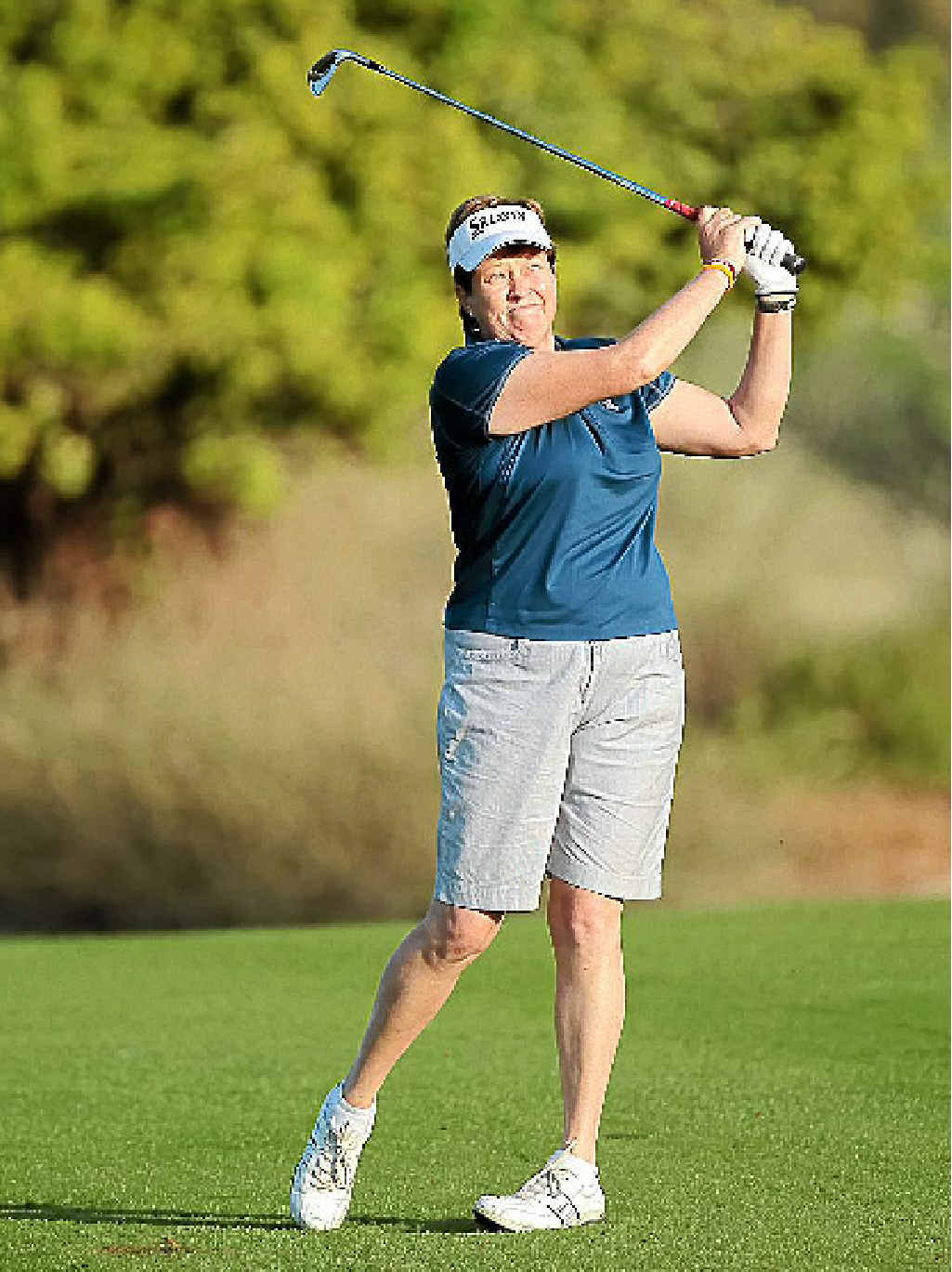 A file picture of Tweed Heads golfer Karen Lunn in action in the Dubai Ladies Masters in the United Arab Emirates. Lunn’s win in Morocco yesterday allowed her to celebrate her birthday in style. A file picture of Tweed Heads golfer Karen Lunn in action in the Dubai Ladies Masters in the United Arab Emirates. Lunn’s win in Morocco yesterday allowed her to celebrate her birthday in style.