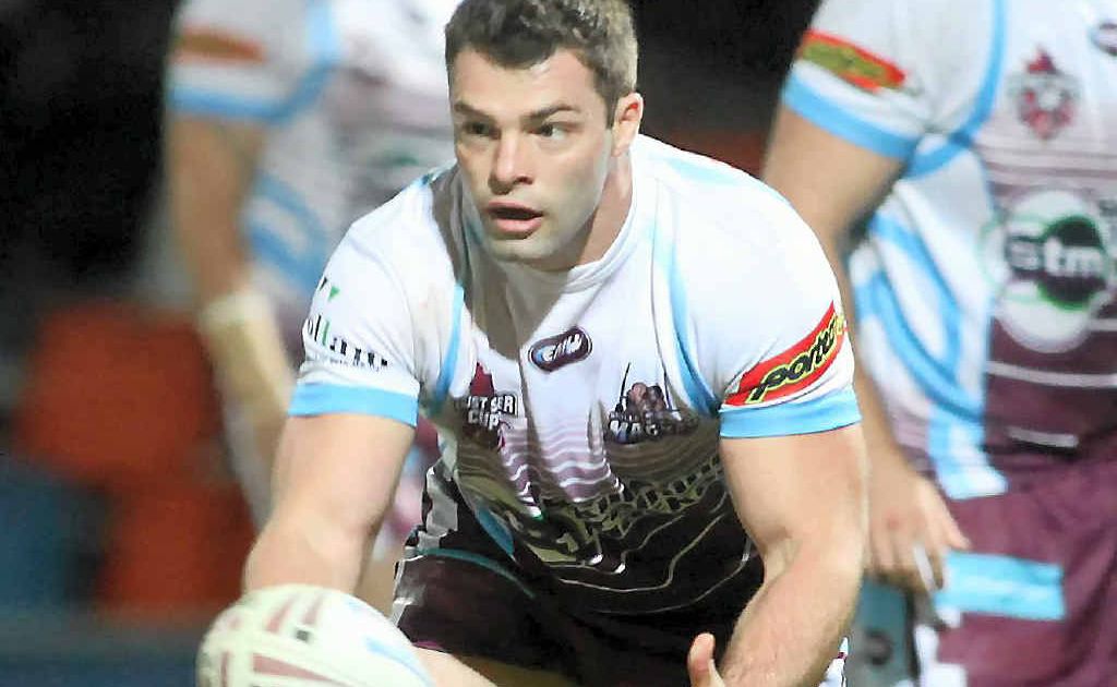 Neil Budworth gets the ball moving for the Skills Training Mackay Cutters. Neil Budworth gets the ball moving for the Skills Training Mackay Cutters.