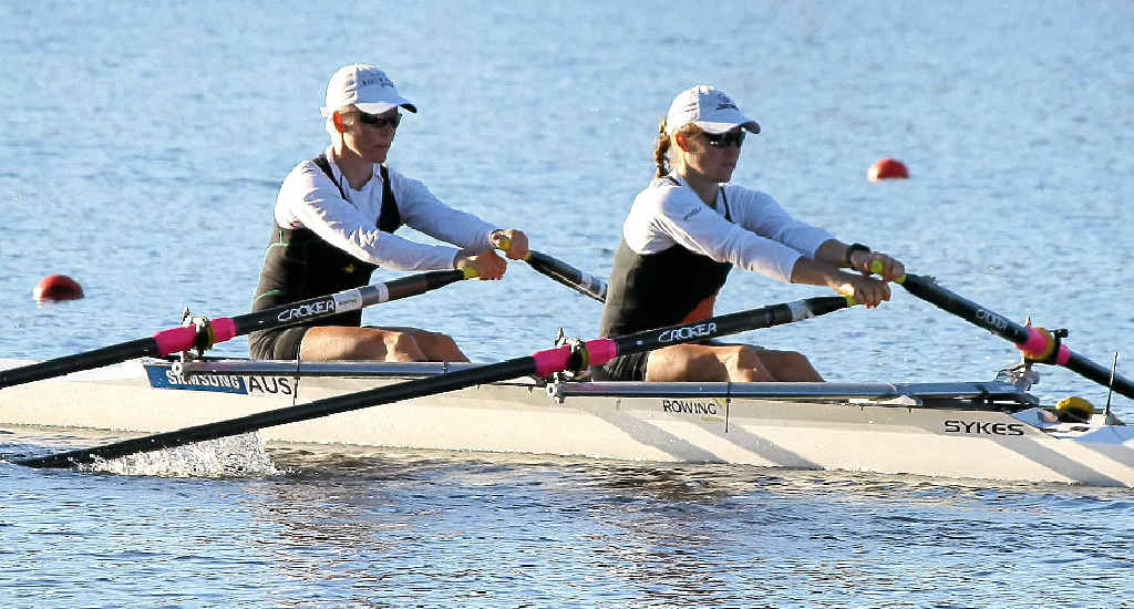 Bronwen Watson and Hannah Every-Hall row together as part of the rotation of Olympic hopefuls at the selection trials in Sydney. Bronwen Watson and Hannah Every-Hall row together as part of the rotation of Olympic hopefuls at the selection trials in Sydney.
