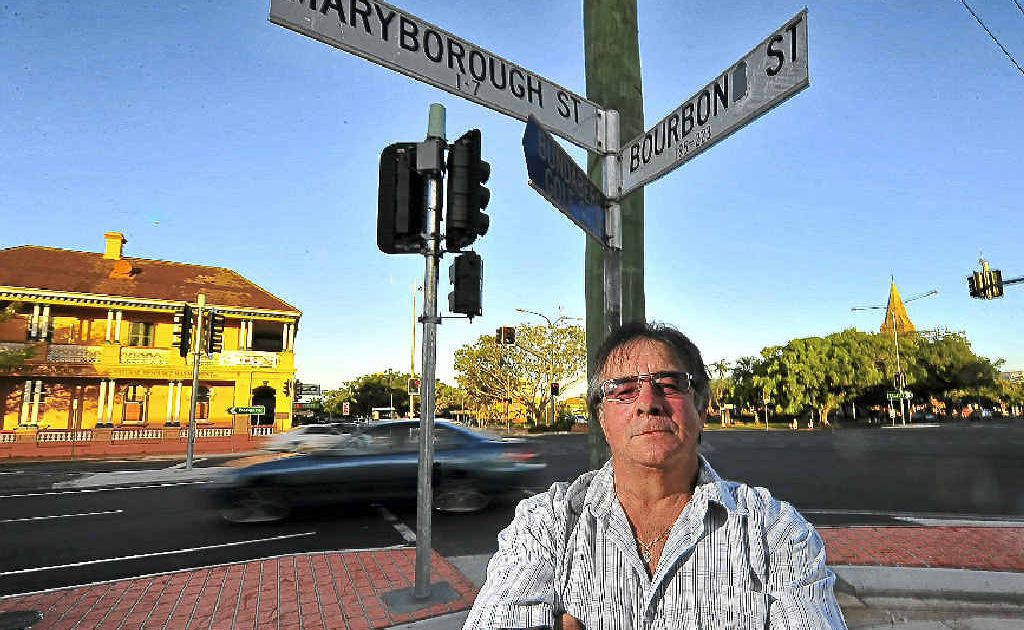 Malcolm McCarthy is frustrated by the changes to the intersection of Bourbong and Maryborough streets. Malcolm McCarthy is frustrated by the changes to the intersection of Bourbong and Maryborough streets.