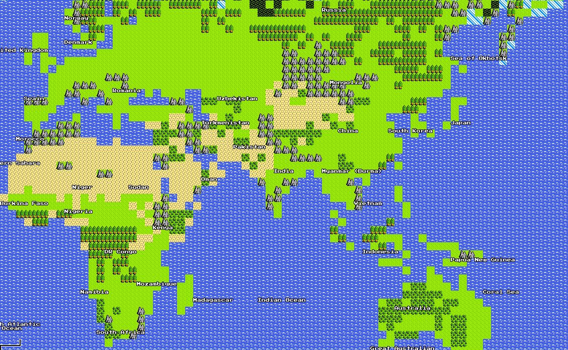 Users can click a new option that allows them to view the world in the 8-bit style reminiscent of older Nintendo Role-Playing Games like The Legends of Zelda, Pokemon, and Square Enix's Final Fantasy. Users can click a new option that allows them to view the world in the 8-bit style reminiscent of older Nintendo Role-Playing Games like The Legends of Zelda, Pokemon, and Square Enix's Final Fantasy.