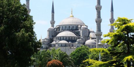 The Blue Mosque is visible from most vantage points across Istanbul.
The Blue Mosque is visible from most vantage points across Istanbul.