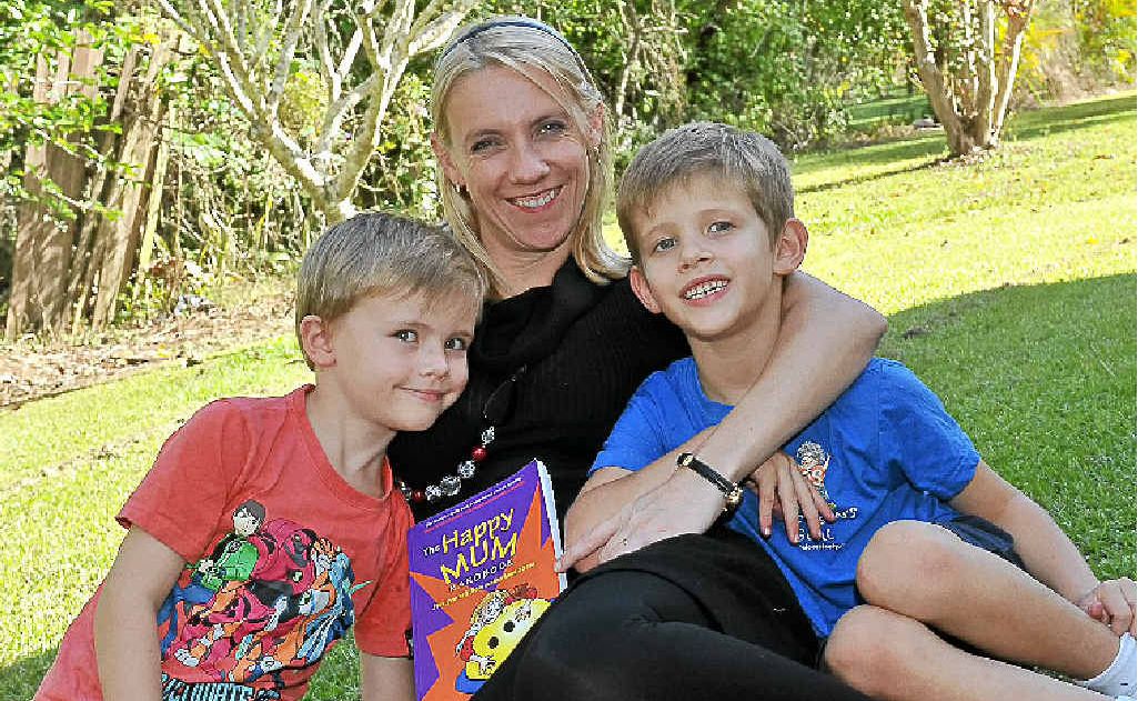 Author of the Happy Mum Handbook Jackie Hall with her sons Ryan, 5, and Cody, 7. Author of the Happy Mum Handbook Jackie Hall with her sons Ryan, 5, and Cody, 7.