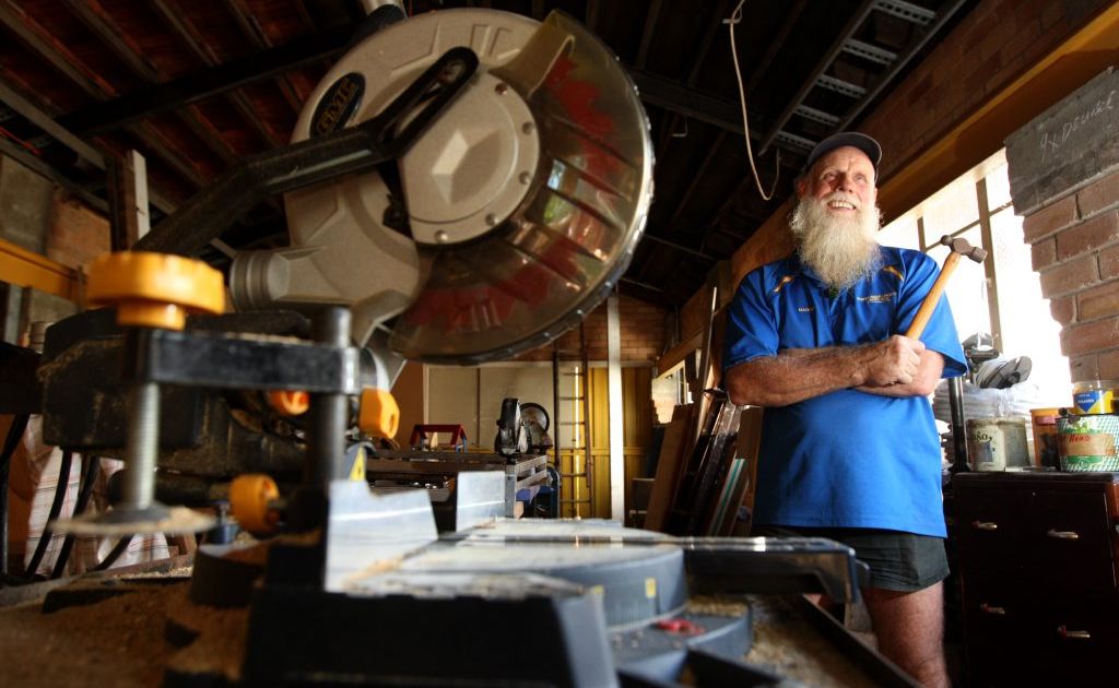 President of the Murwillumbah Community Men’s Shed Phil Davison in the woodwork room. President of the Murwillumbah Community Men’s Shed Phil Davison in the woodwork room.